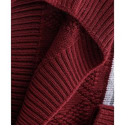 Babyhug Knit Full Sleeves Striped Design Sweater - Multicolor