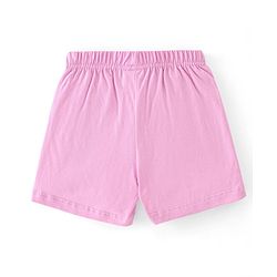 Babyhug Cotton Jersey Knit Mid Thigh Length Shorts Floral & Dot Print Pack of 3 - Pink Purple & Yellow