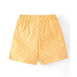 Babyhug Cotton Jersey Knit Mid Thigh Length Shorts Floral & Dot Print Pack of 3 - Pink Purple & Yellow