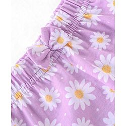 Babyhug Cotton Jersey Knit Mid Thigh Length Shorts Floral & Dot Print Pack of 3 - Pink Purple & Yellow