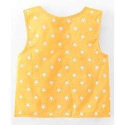 Babyhug 100% Cotton Woven Sleeveless Jhablas Star Print Pack of 5 - Pink Green & Blue