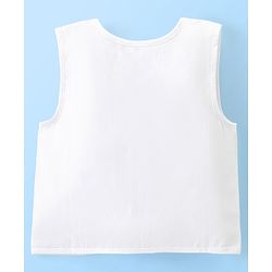 Babyhug 100% Cotton Sleeveless Front Open Jhabla Pack of 5 - White
