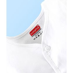 Babyhug 100% Cotton Sleeveless Front Open Jhabla Pack of 5 - White