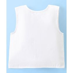 Babyhug 100% Cotton Sleeveless Front Open Jhabla Pack of 5 - White