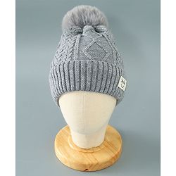 Babyhug Woolen Cap Grey - Diameter 11.5 cm