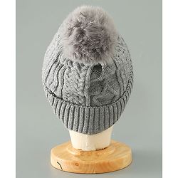 Babyhug Woolen Cap Grey - Diameter 11.5 cm