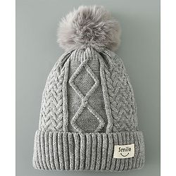 Babyhug Woolen Cap Grey - Diameter 11.5 cm