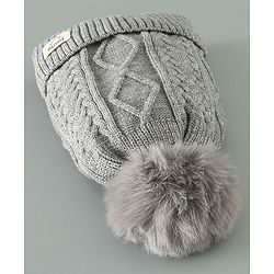 Babyhug Woolen Cap Grey - Diameter 11.5 cm
