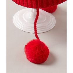 Babyhug Woollen Cap Bow Applique Small Size - Red