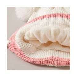 Babyhug Knit Bunny Applique Cap with Knot White - Diameter 11.5 cm