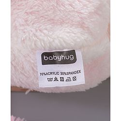 Babyhug Woollen Cap With  Bunny Design & Pompom - Pink