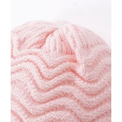Babyhug Woollen Cap Chevron Design Small Size - Pink