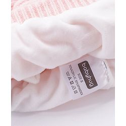 Babyhug Woollen Cap Chevron Design Small Size - Pink