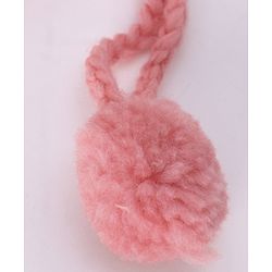 Babyhug Woollen Cap With  Kitten Design & Pompom - Yellow