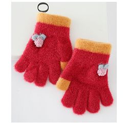 Babyhug Woollen Gloves Medium Size - Red