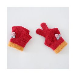 Babyhug Woollen Gloves Medium Size - Red