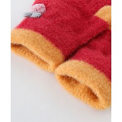 Babyhug Woollen Gloves Medium Size - Red