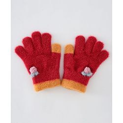 Babyhug Woollen Gloves Medium Size - Red