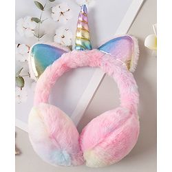 Babyhug Ear Muff with Unicorn Design - Multicolour