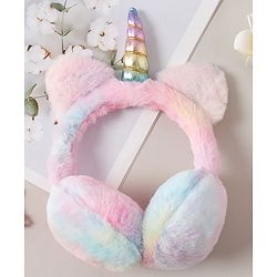 Babyhug Ear Muff with Unicorn Design - Multicolour