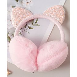 Babyhug Ear Muff Kitty Design - Pink