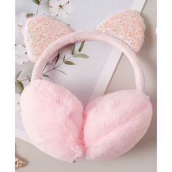 Babyhug Ear Muff Kitty Design - Pink