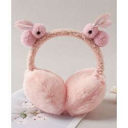 Babyhug Ear Muffs with Rabbit Design - Pink