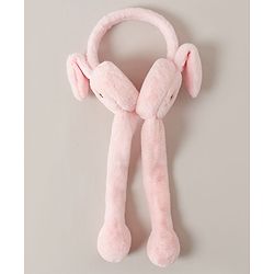 Babyhug Ear Muffs with Bunny Design - Pink