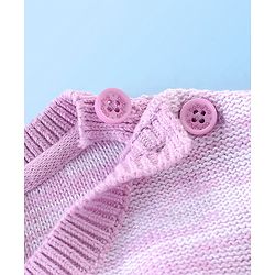 Babyhug Knit Full Sleeves Butterfly Sequined Sweater - Pink