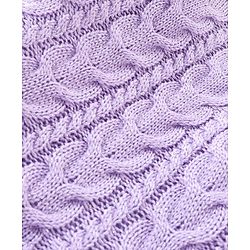 Babyhug Knit Full Sleeves Sweater With Cable Knit Design - Lavender
