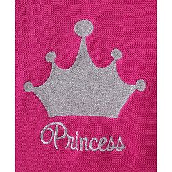 Babyhug Knitted Full Sleeves Woolen Dress with Crown Design - Pink