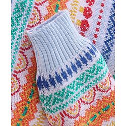 Babyhug 100% Cotton Full Sleeves Chevron Design Sweater - Multicolor