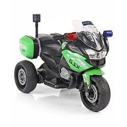 Babyhug Battery Operated Three Wheel Ride on Bike  Green | With Music & Lights| Pre-loaded Music with USB & AUX| Easy to Assemble| Comfortable Seat| Easy to Operate| Rechargeable Battery