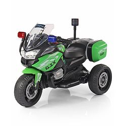 Babyhug Battery Operated Three Wheel Ride on Bike  Green | With Music & Lights| Pre-loaded Music with USB & AUX| Easy to Assemble| Comfortable Seat| Easy to Operate| Rechargeable Battery