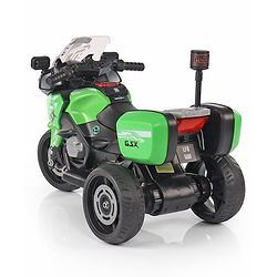 Babyhug Battery Operated Three Wheel Ride on Bike  Green | With Music & Lights| Pre-loaded Music with USB & AUX| Easy to Assemble| Comfortable Seat| Easy to Operate| Rechargeable Battery