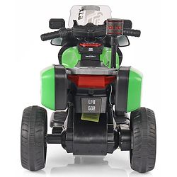 Babyhug Battery Operated Three Wheel Ride on Bike  Green | With Music & Lights| Pre-loaded Music with USB & AUX| Easy to Assemble| Comfortable Seat| Easy to Operate| Rechargeable Battery