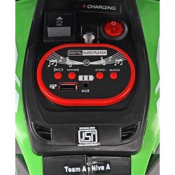 Babyhug Battery Operated Three Wheel Ride on Bike  Green | With Music & Lights| Pre-loaded Music with USB & AUX| Easy to Assemble| Comfortable Seat| Easy to Operate| Rechargeable Battery