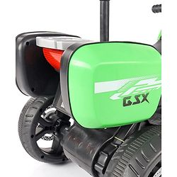 Babyhug Battery Operated Three Wheel Ride on Bike  Green | With Music & Lights| Pre-loaded Music with USB & AUX| Easy to Assemble| Comfortable Seat| Easy to Operate| Rechargeable Battery