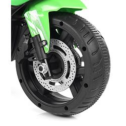 Babyhug Battery Operated Three Wheel Ride on Bike  Green | With Music & Lights| Pre-loaded Music with USB & AUX| Easy to Assemble| Comfortable Seat| Easy to Operate| Rechargeable Battery