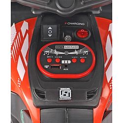 Babyhug Battery Operated Three Wheel Ride on Bike  Red | With Music & Lights| Pre-loaded Music with USB & AUX| Easy to Assemble| Comfortable Seat| Easy to Operate| Rechargeable Battery