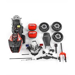 Babyhug Battery Operated Three Wheel Ride on Bike  Red | With Music & Lights| Pre-loaded Music with USB & AUX| Easy to Assemble| Comfortable Seat| Easy to Operate| Rechargeable Battery