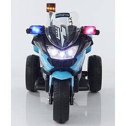 Babyhug Battery Operated Three Wheel Ride on Bike - Blue| With Music & Lights| Pre-loaded Music with USB & AUX| Easy to Assemble| Comfortable Seat| Easy to Operate| Rechargeable Battery