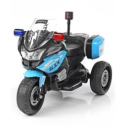 Babyhug Battery Operated Three Wheel Ride on Bike - Blue| With Music & Lights| Pre-loaded Music with USB & AUX| Easy to Assemble| Comfortable Seat| Easy to Operate| Rechargeable Battery