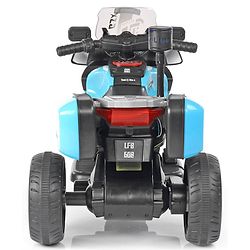 Babyhug Battery Operated Three Wheel Ride on Bike - Blue| With Music & Lights| Pre-loaded Music with USB & AUX| Easy to Assemble| Comfortable Seat| Easy to Operate| Rechargeable Battery