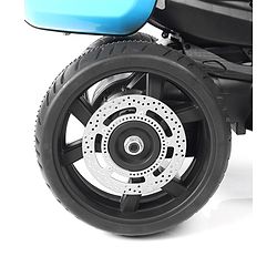 Babyhug Battery Operated Three Wheel Ride on Bike - Blue| With Music & Lights| Pre-loaded Music with USB & AUX| Easy to Assemble| Comfortable Seat| Easy to Operate| Rechargeable Battery
