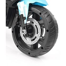Babyhug Battery Operated Three Wheel Ride on Bike - Blue| With Music & Lights| Pre-loaded Music with USB & AUX| Easy to Assemble| Comfortable Seat| Easy to Operate| Rechargeable Battery