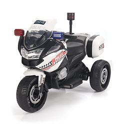 Babyhug Battery Operated Three Wheel Ride on Bike  White | With Music & Lights| Pre-loaded Music with USB & AUX| Easy to Assemble| Comfortable Seat| Easy to Operate| Rechargeable Battery