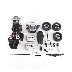 Babyhug Battery Operated Three Wheel Ride on Bike  White | With Music & Lights| Pre-loaded Music with USB & AUX| Easy to Assemble| Comfortable Seat| Easy to Operate| Rechargeable Battery