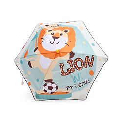 Babyhug Unisex Lion Print Kids Umbrella - Multicolor