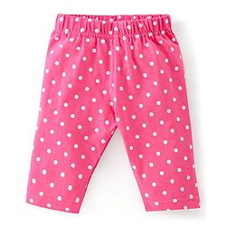 Babyhug Cotton Lycra Three Fourth Length Leggings Star Print Pack Of 3 - Blue & Pink